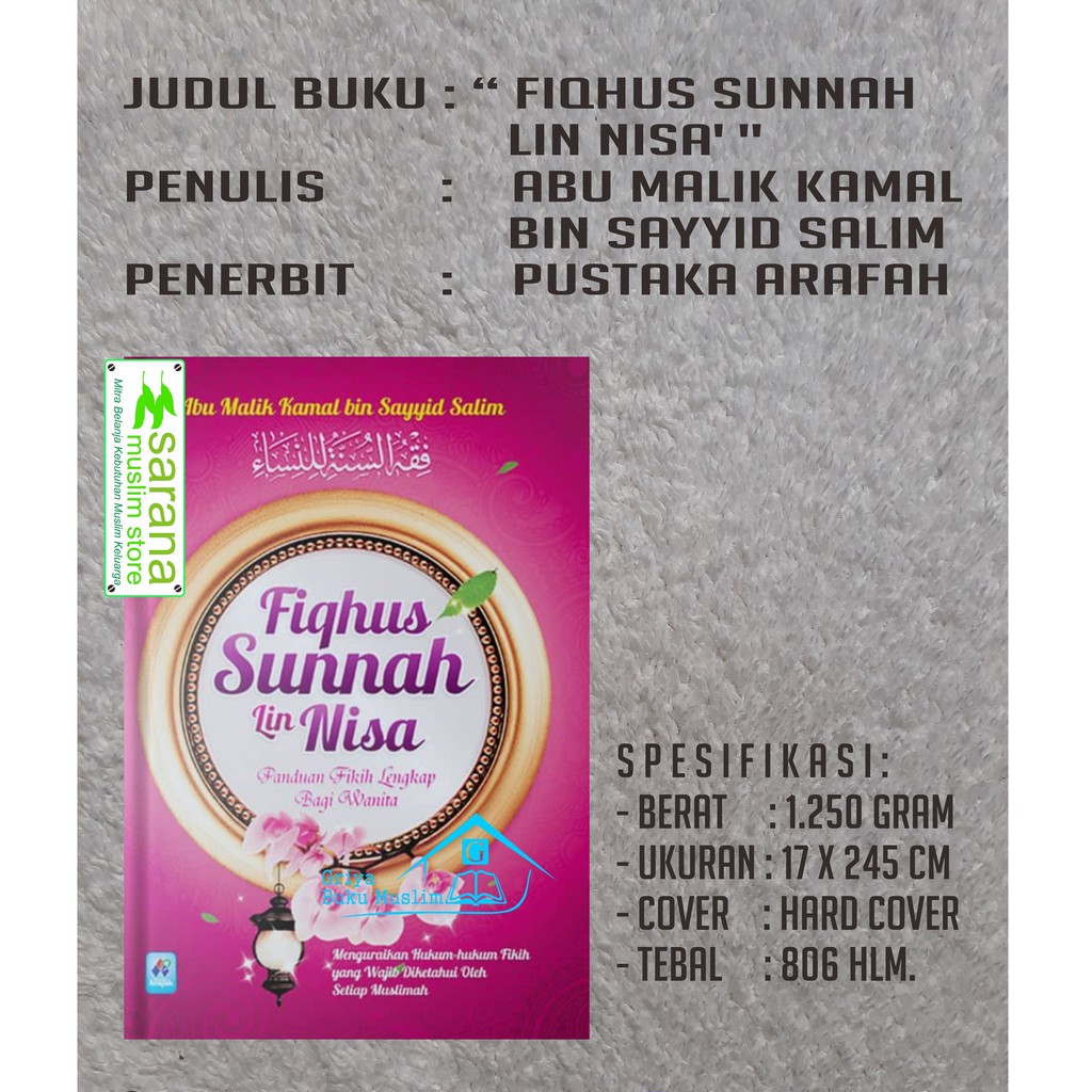 Jual Buku Fiqhus Sunnah Lin Nisa Panduan Fikih Lengkap Bagi Wanita