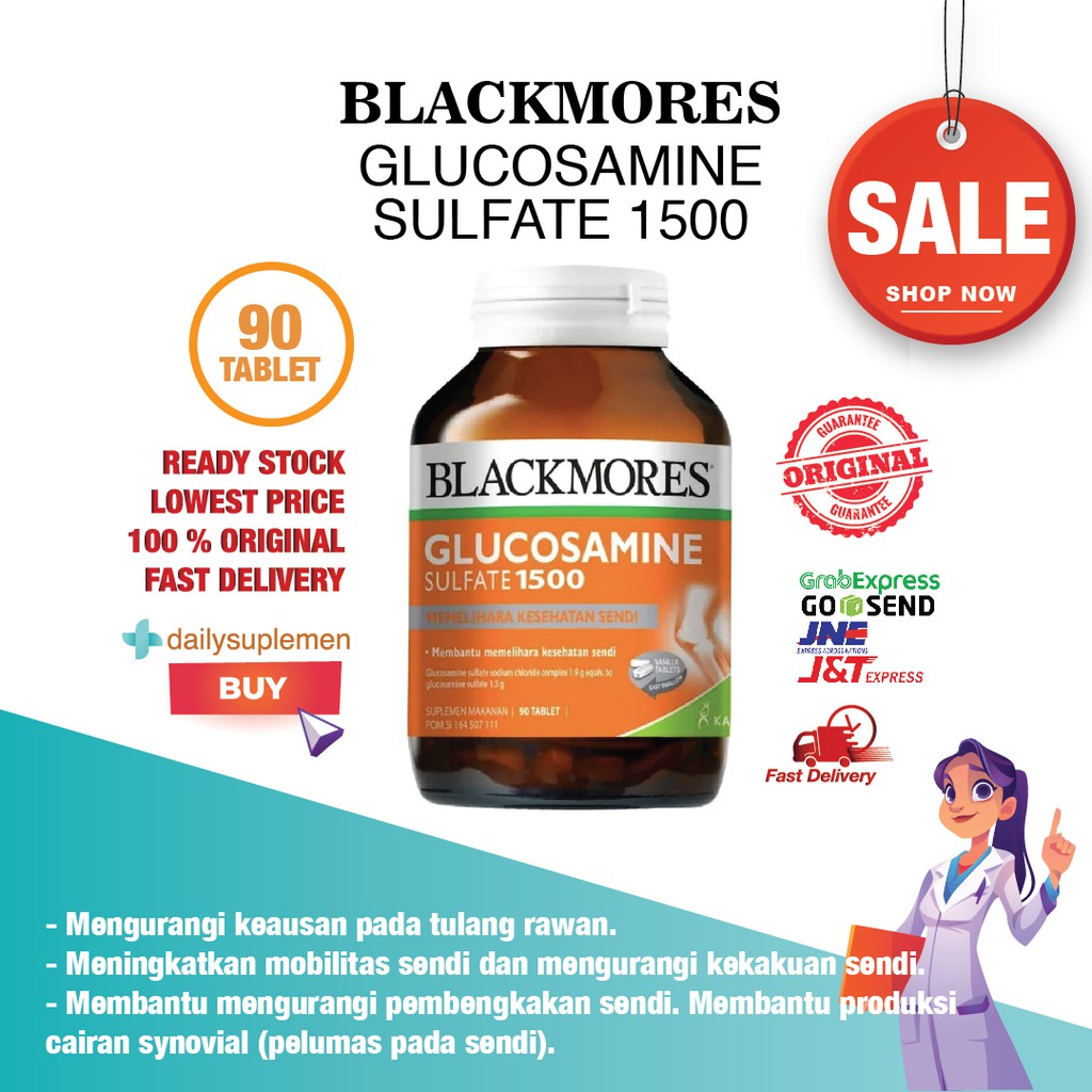 Horbaach Glucosamine Sulfate 1500mg Caplets - 240 Count With Potassium (2KCI)