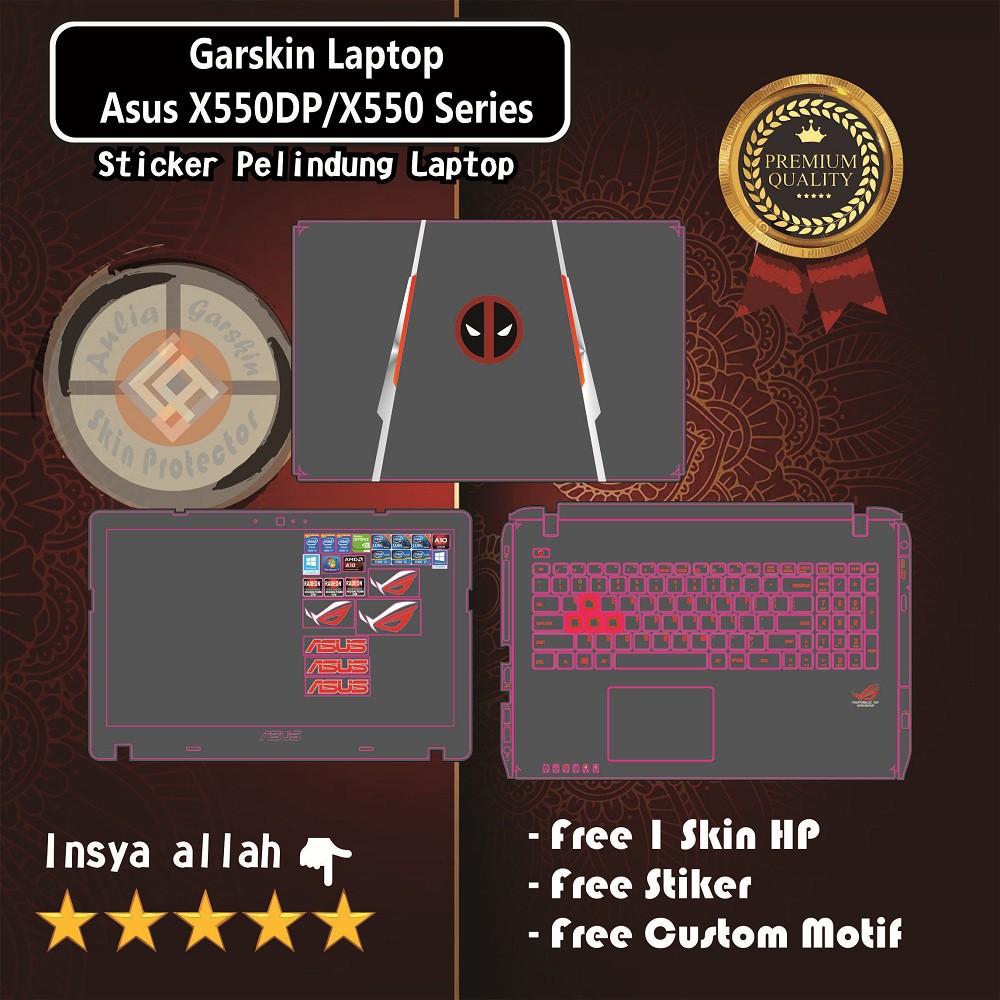Jual Laptop Full body Asus X550DP motif Asus ROG kode 1-7 | Shopee ...