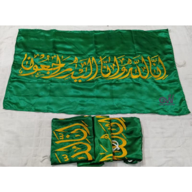 Jual Bendera Kematian Hijau Bordir 75cm X 115cm / Bendera Jenazah ...