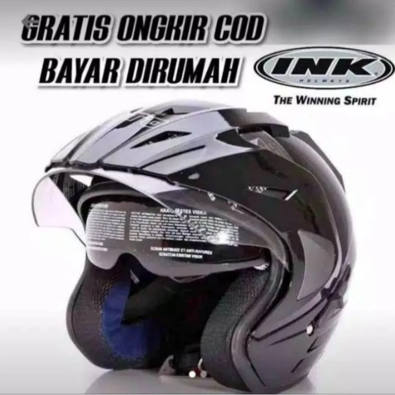 Helm SKS Ink Double Visor: Helm SNI Original dengan Double Kaca untuk Gaya & Keamanan Maksimal