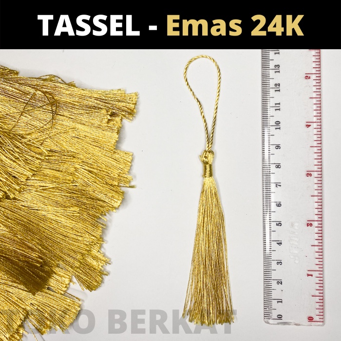 Jual (10 PCS) Tasel / Tassel / Tessel Rumbai Emas Tua | Shopee Indonesia