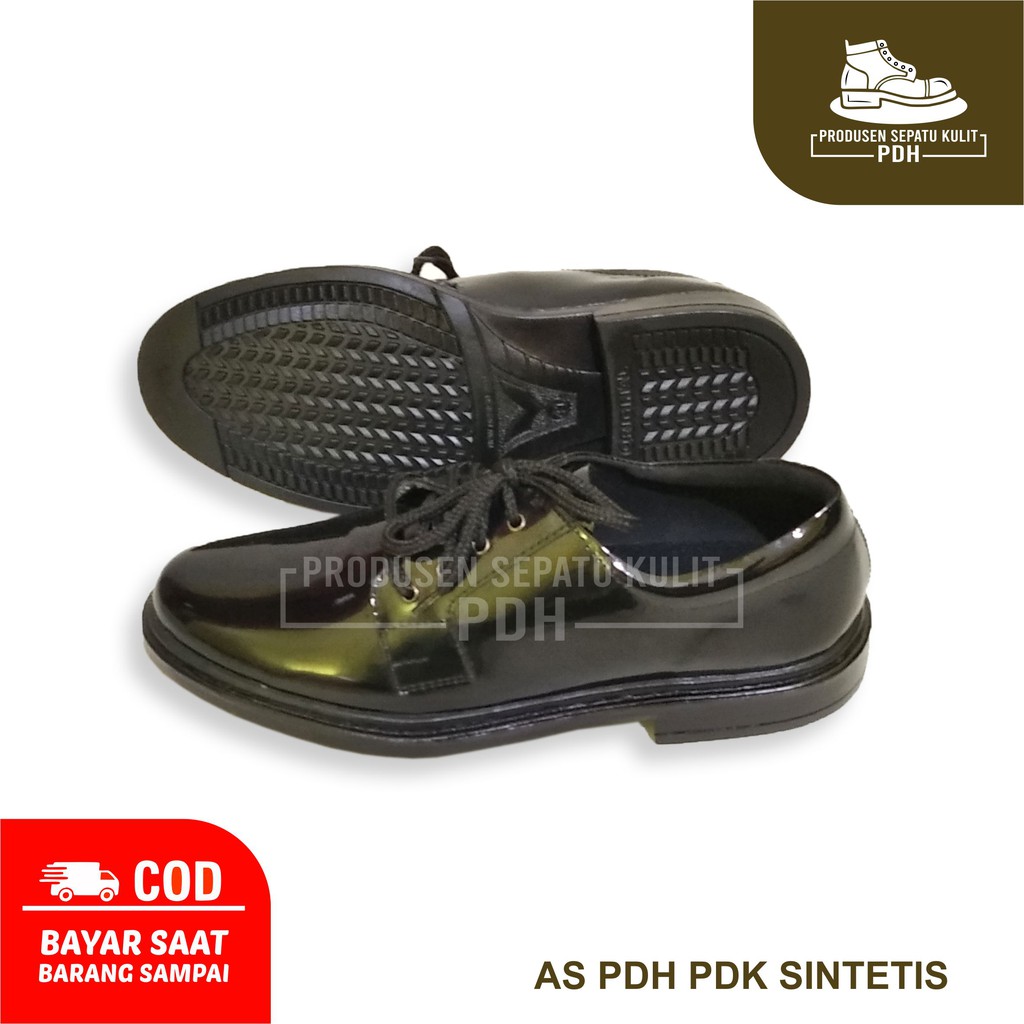 Jual Sepatu Pdh Pendek Kilap Tali Sepatu Kerja Kantor Pria Tni Polisi Polri Satpam Formal