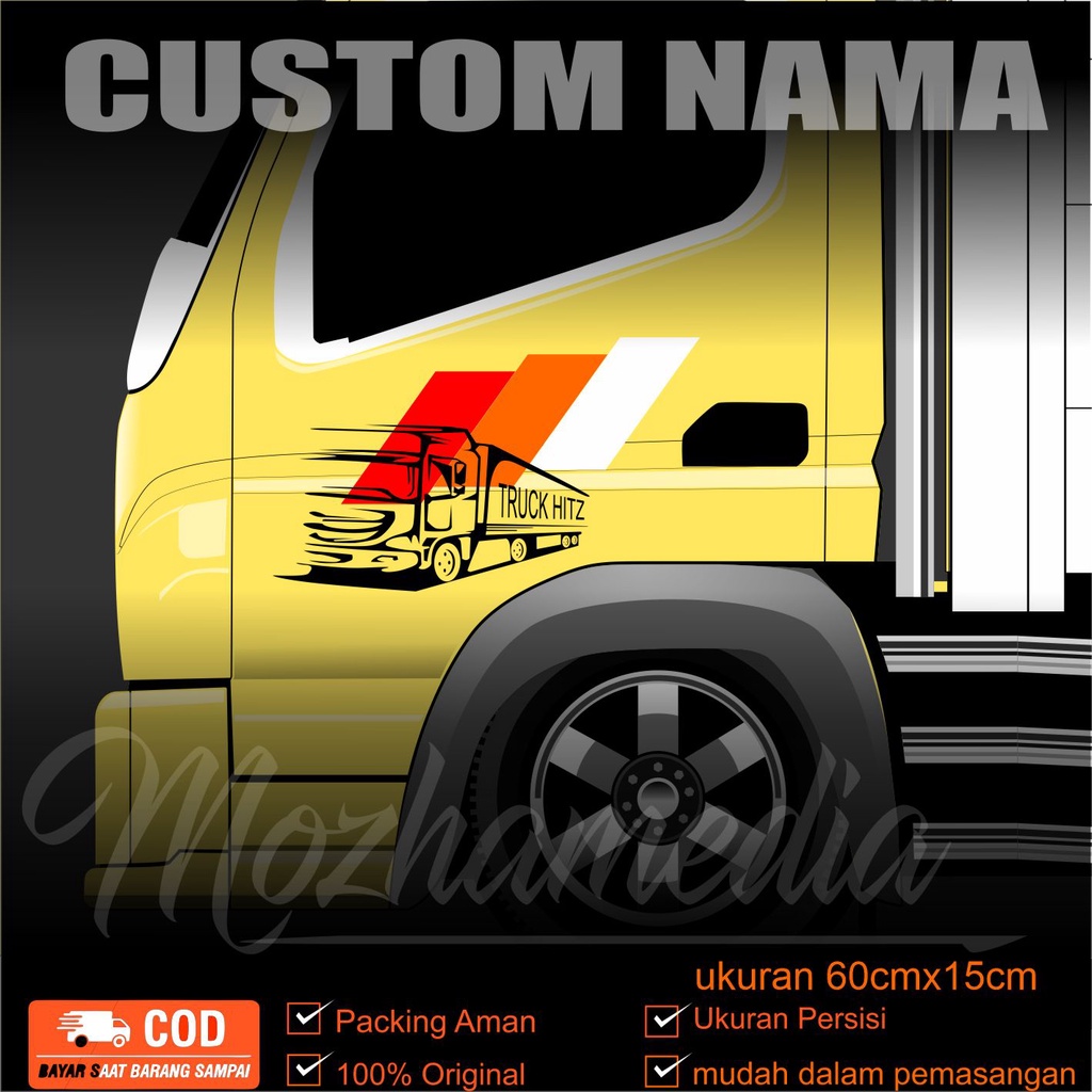 Jual STICKER PINTU SAMPING truck canter elf dutro umlplong bikin truck ...
