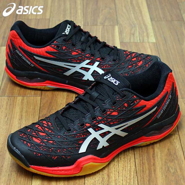 Seri JP Sepatu Badminton Asics Court Control FF Red Silver Original