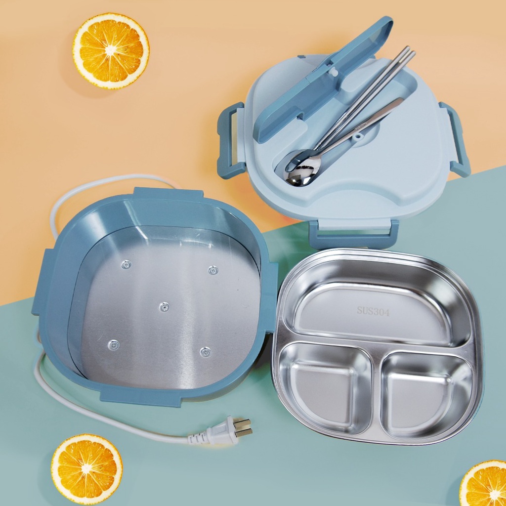 Jual Electric bentobox /kotak makan listrik stainless sekat 4 ukuran