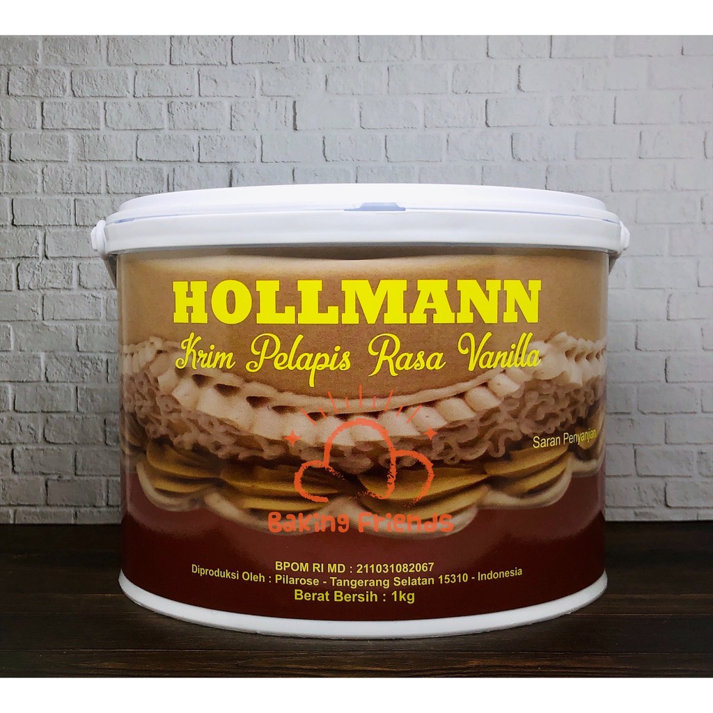 Jual HOLLMAN BUTTER CREAM VANILLA 1KG/HOLLMANN KRIM VANILA SIAP PAKAI
