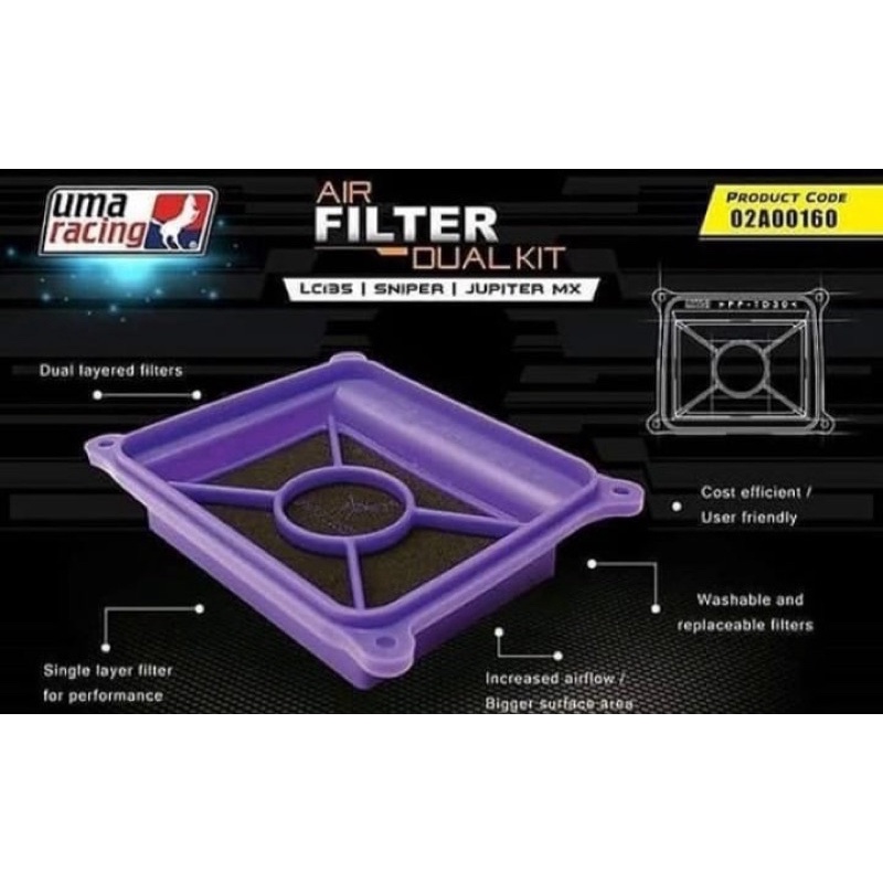 Jual [Uma Racing]Filter Udara Uma Racing Nmax Pcx150 MioM3 Jupiter Mx ...