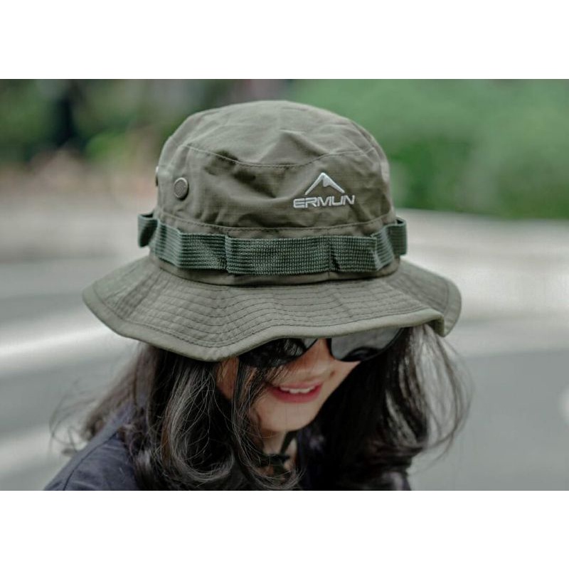 Jual Bucket Hats Rimbatopi Jungle Kekinian Cod Shopee Indonesia 