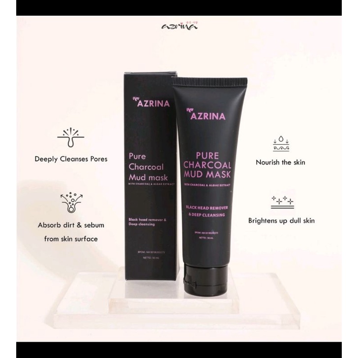 Jual Azrina Pure Charcoal Mud Mask | Shopee Indonesia