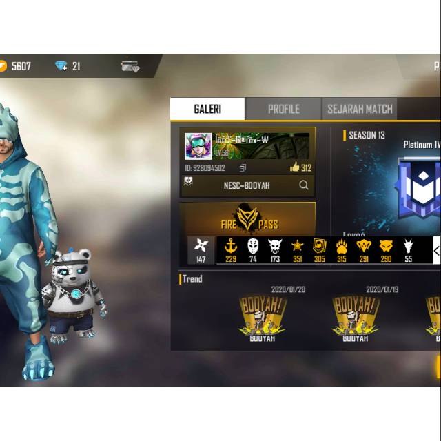 Jual Akun free fire Shopee Indonesia