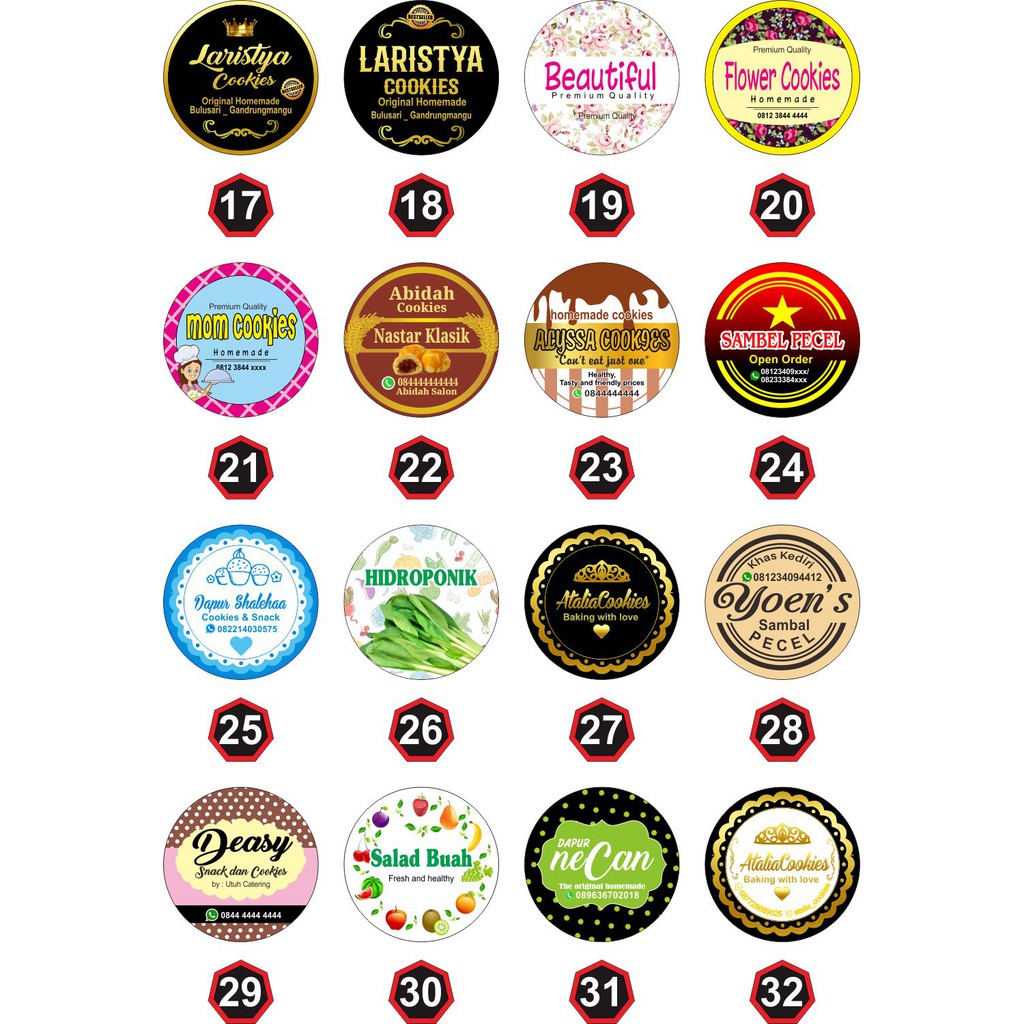 Jual Stiker Label Kemasan Bulat Murah | Shopee Indonesia
