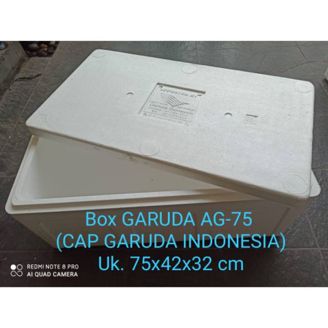 Jual Box Styrofoam GARUDA AG75 T32 ( 75 x 42 x 32 cm) + Tutup, kotak