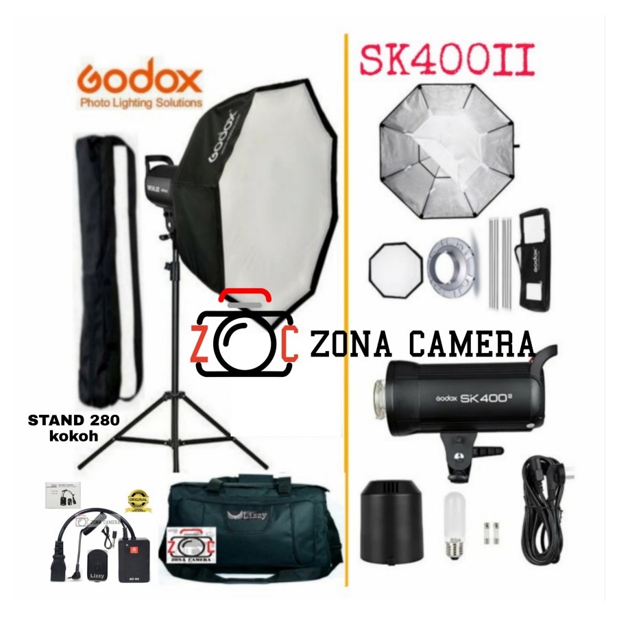 Jual Paket Godox SK400II Single Lighting Flash Studio Sk400 II SK 400II ...