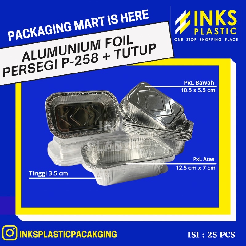 Jual Alumunium Foil Persegi P Tutup Pcs Shopee Indonesia