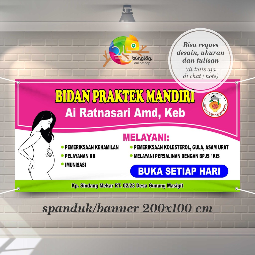 Jual Spanduk Banner Bidan Praktek Mandiri Shopee Indonesia 3552