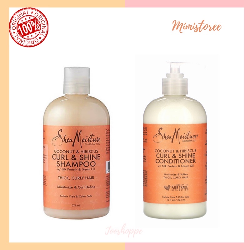 Jual Shea Moisture Coconut And Hibiscus Curl And Shine Conditioner Shampoo 379ml Shopee Indonesia 9128