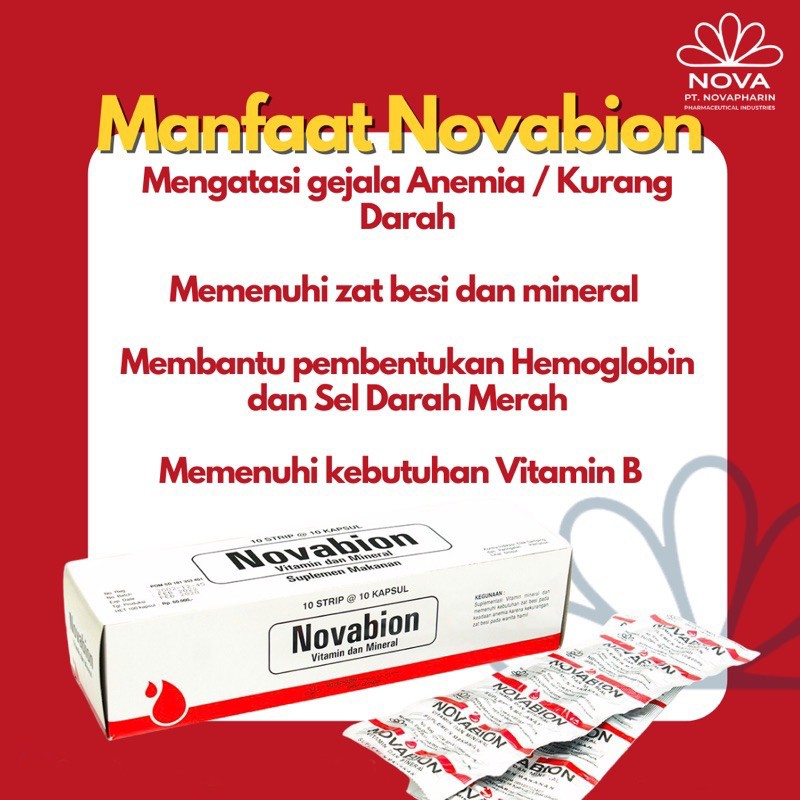 Jual Novabion - Penambah Darah (100 Tablet) | Shopee Indonesia