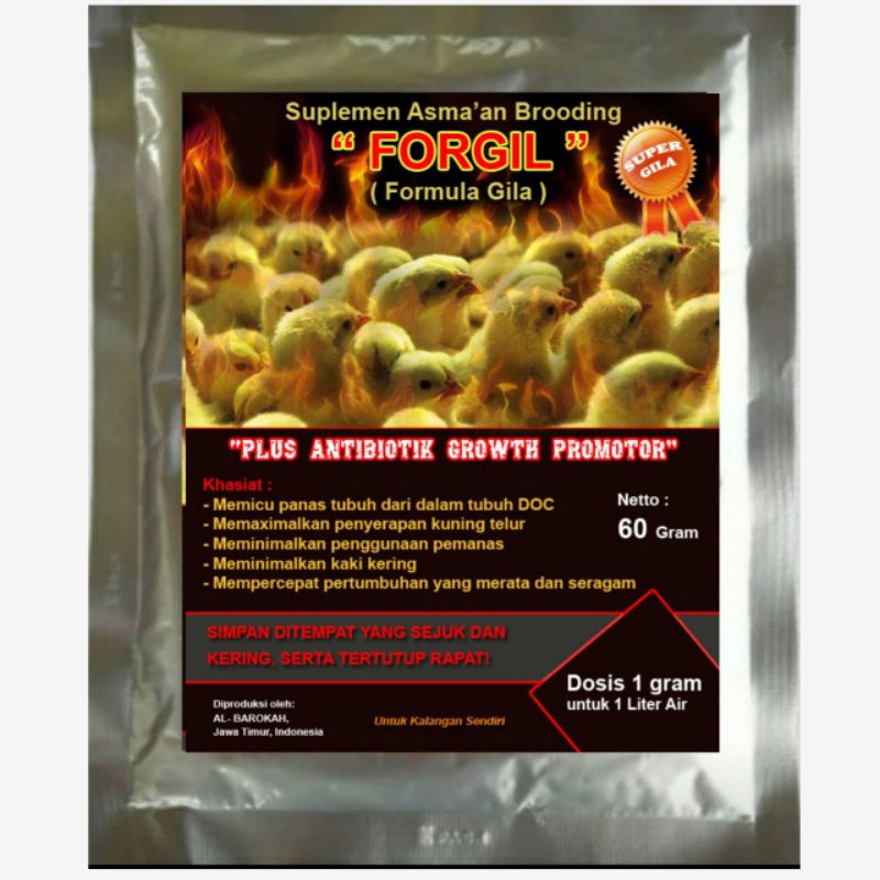 Jual Forgil suplemen broding - suplemen brooding broiler - vitamin ...