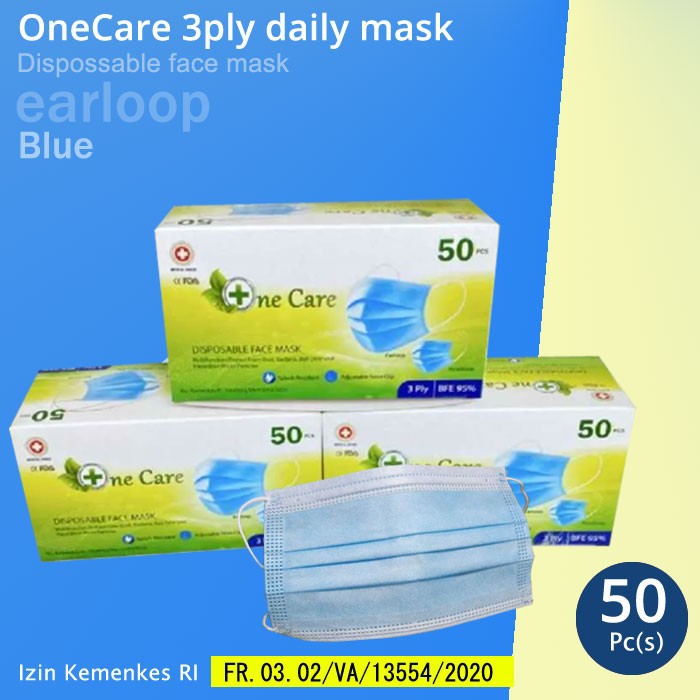 Jual PSP Masker 3ply Earloop BESCO Hygenix ONeCare Surgical isi 50 pcs ...