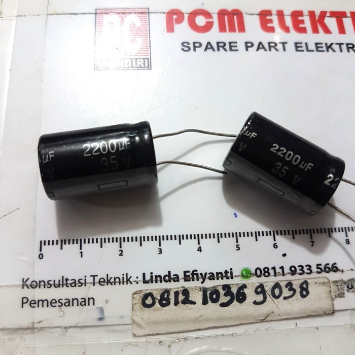 Jual New Capasitor Kapasitor Elco Panasonic Hitam 2200uf 35v 2200 Mikro 35 Volt Shopee Indonesia 9870