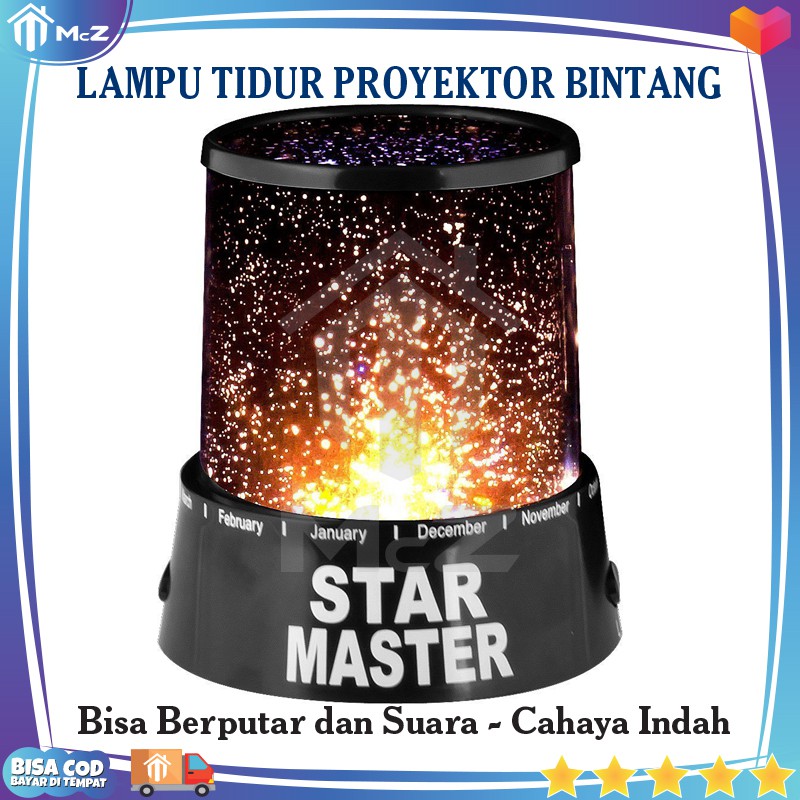 Jual LAMPU TIDUR PROYEKTOR Bulan Bintang Putar Dan Suara HITAM - Lampu ...