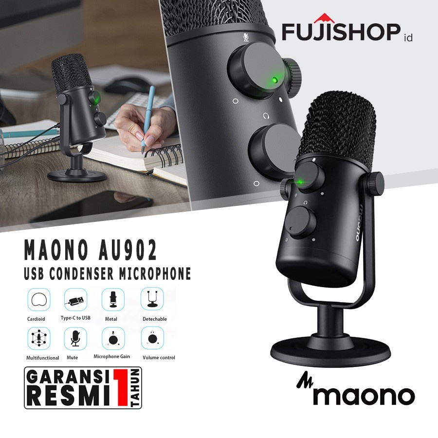 MAONO AU-902 Cardioid Condenser Podcast Microphone