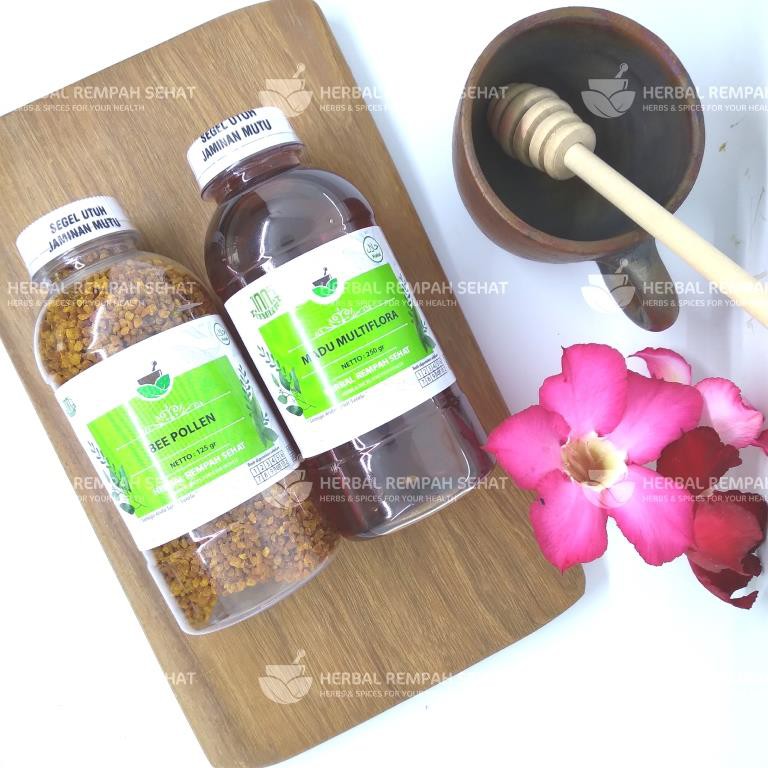 Jual BEE POLLEN + MADU MULTIFLORA (PAKET LEBAH) ORIGINAL 100% Kemasan ...