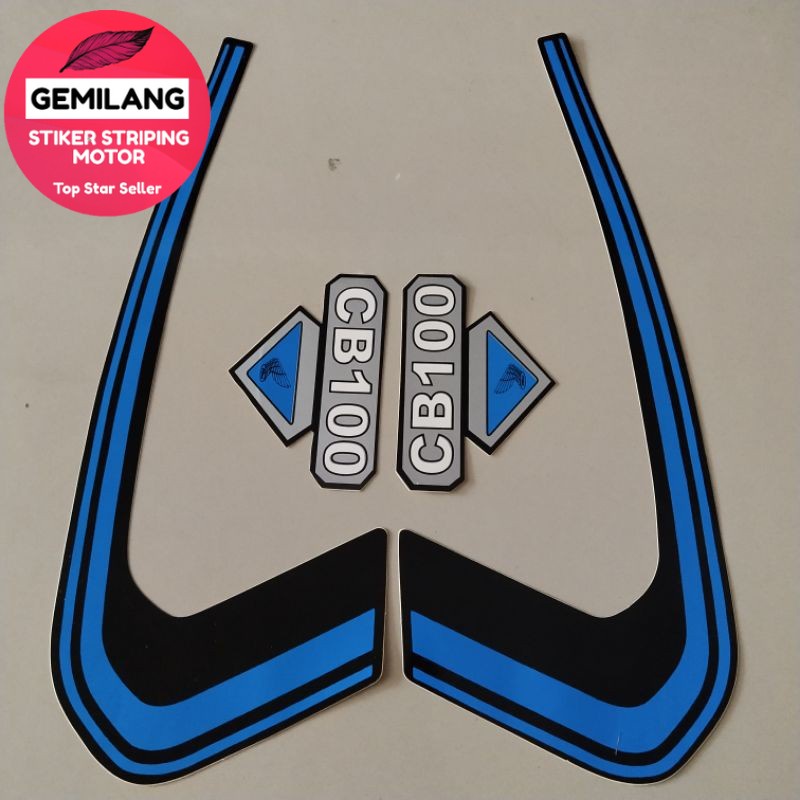 Jual Striping Decal Polet Sticker Honda Cb100 Cb 100 Gelatik Jadul Biru