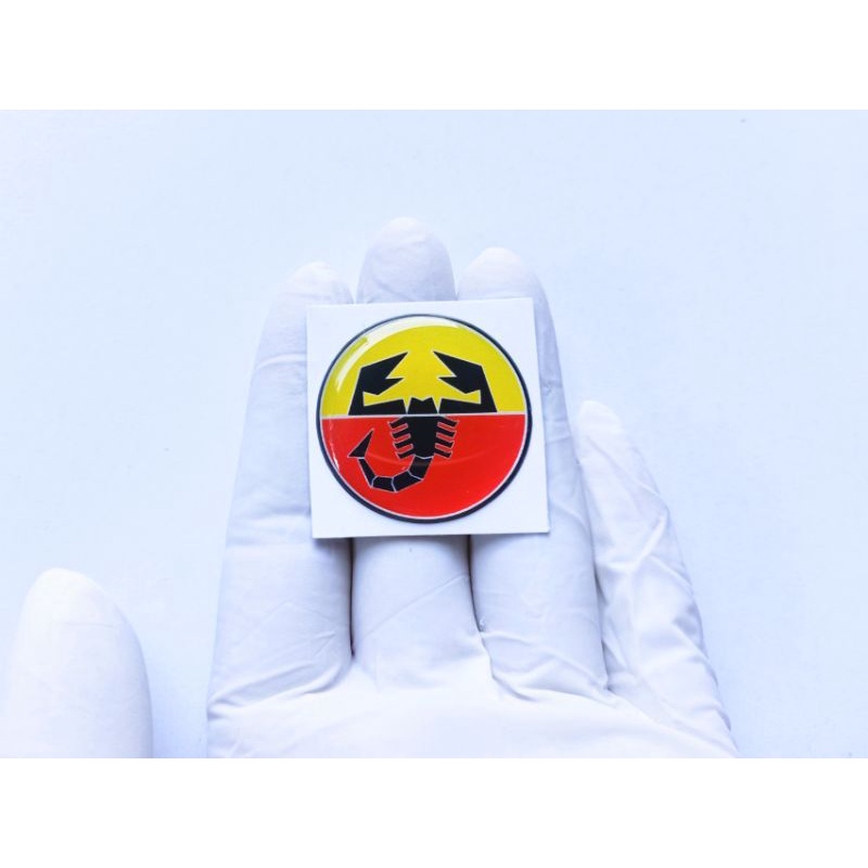 Jual Sticker emblem logo Abarth bulat 3,5cm | Shopee Indonesia