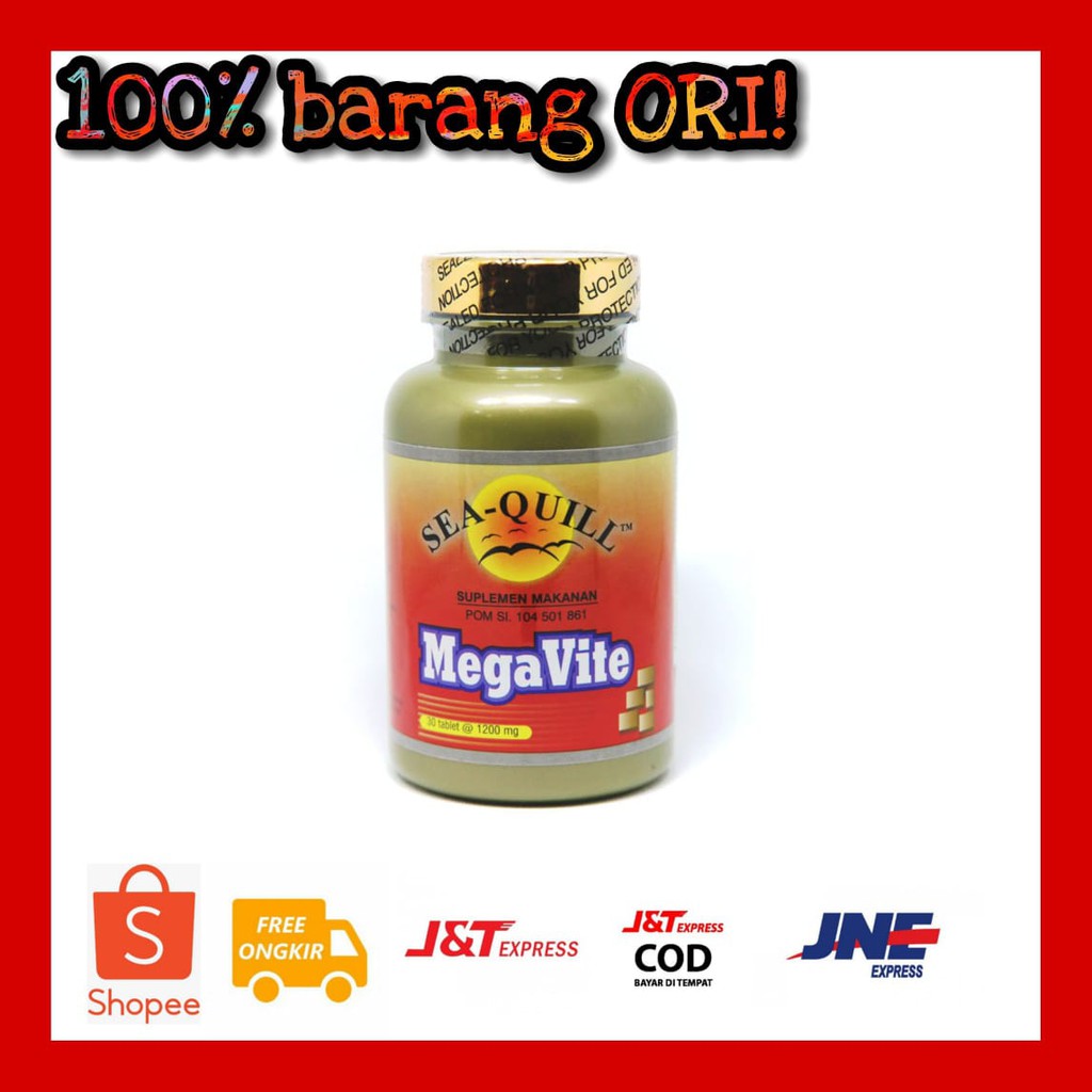Jual Seaquill sea quill megavite mega vite 30 / 60 tabs-obat herbal ...