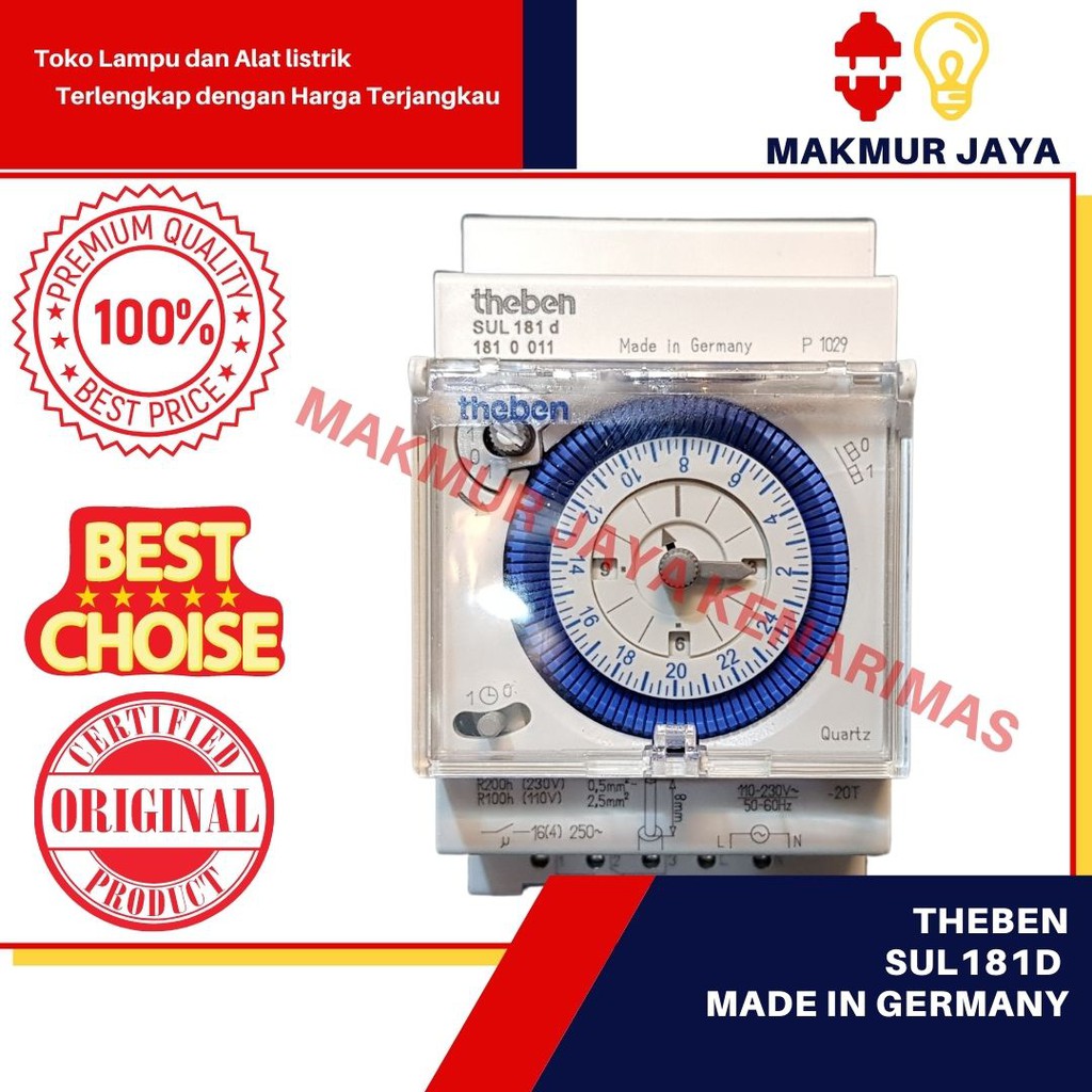 Jual TIMER SWITCH THEBEN SUL 181 D analog ORIGINAL/timer theben orginal ...