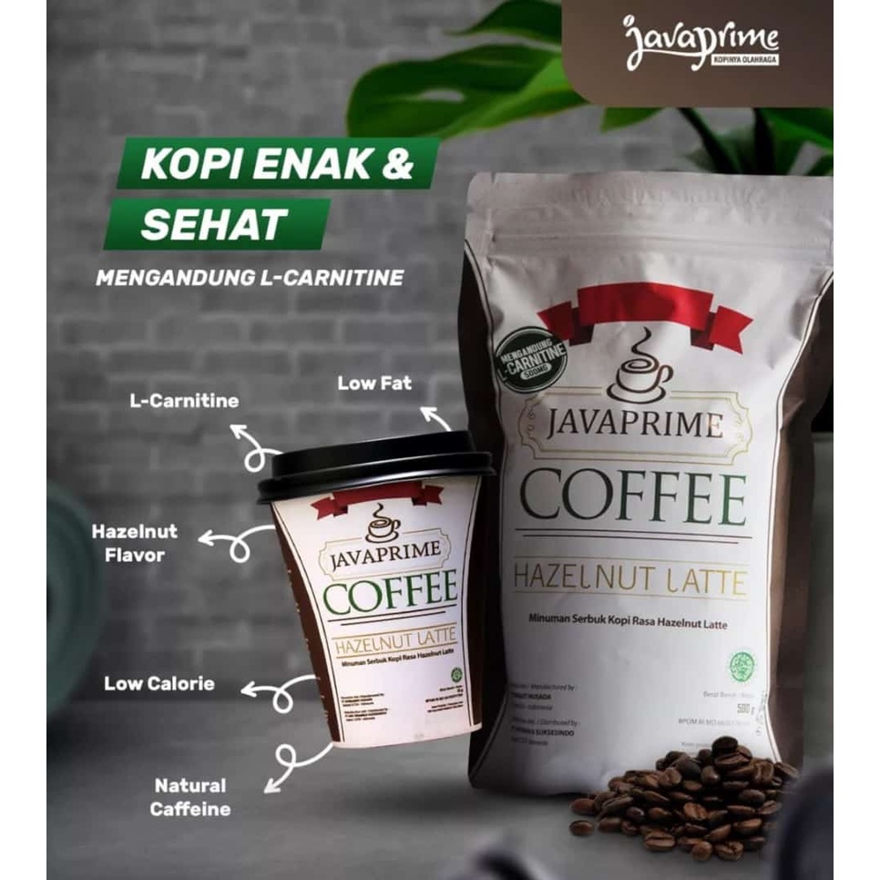 Jual Java Prime Coffee 300 Grams 12 Sachets Hazelnut Latte / Box