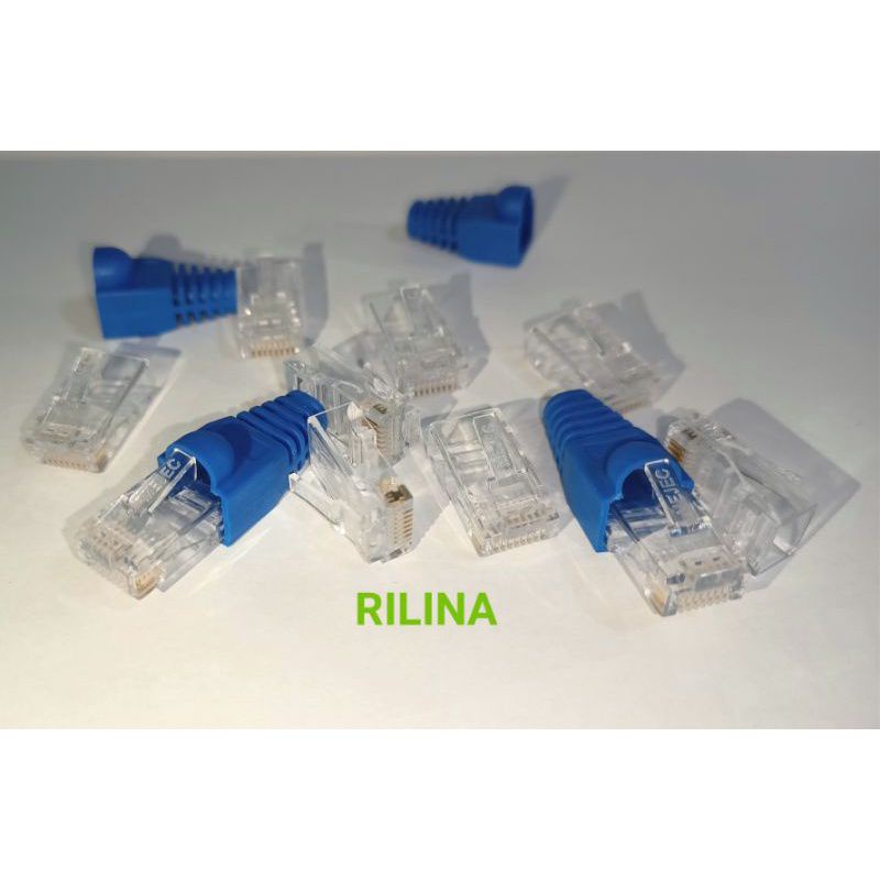 Jual Lan Connector Lan Rj45 Cat6 Utp Indoor Mejec 1 Pasang Beserta