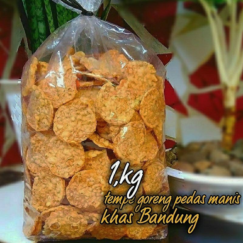 Jual Cemilan Keripik Tempe Original Manis Pedas Bulat 1kg Shopee