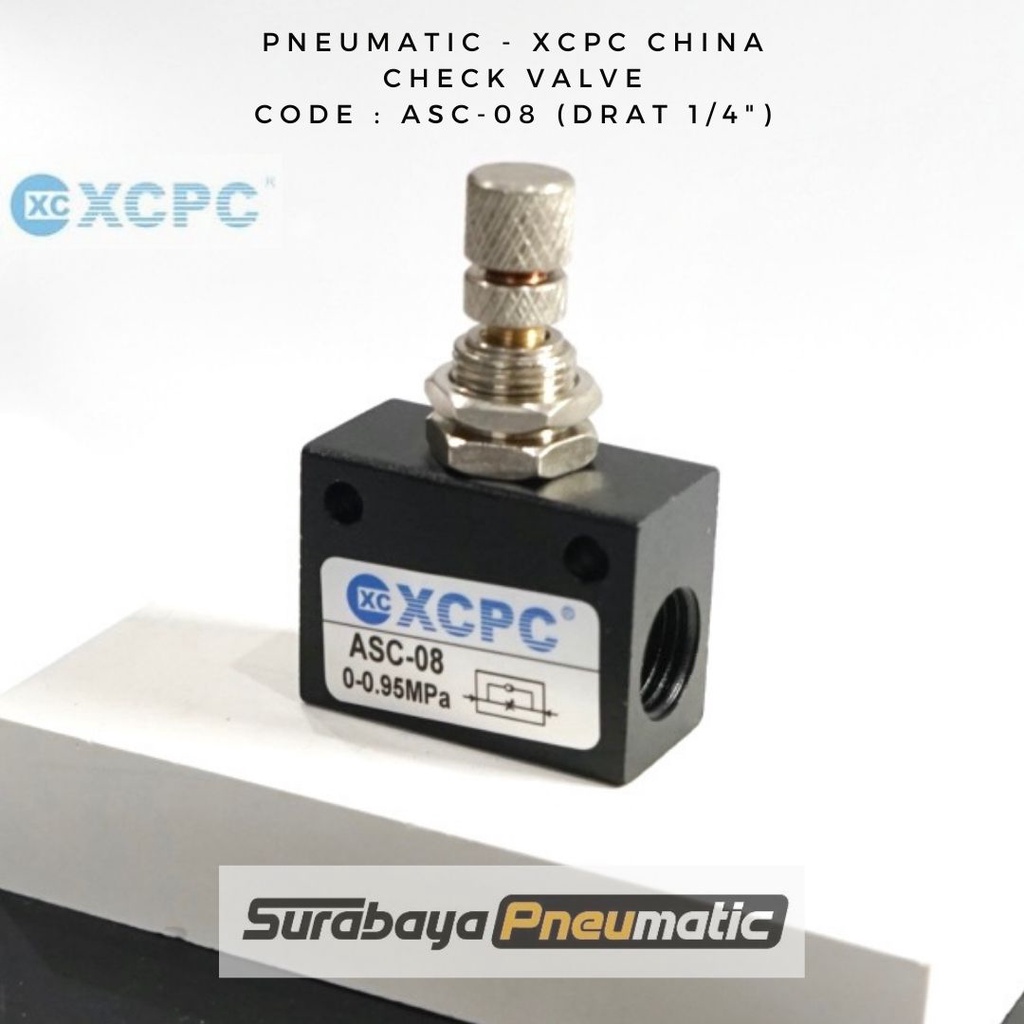 Jual Flow Control Pneumatic / Check Valve - ASC-08 (Drat 1/4