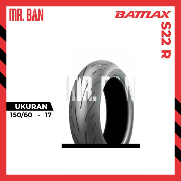 Jual BAN LUAR MOTOR S22 R BATTLAX UKURAN 150/60-17 TUBELESS TL | BAN ...