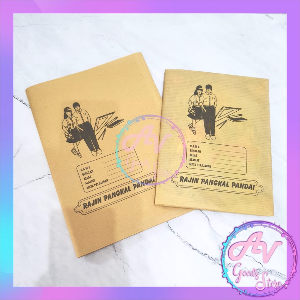 Jual Sampul Buku Coklat Kuarto Isi 25 Lembar 1pak Sampul Buku Kertas