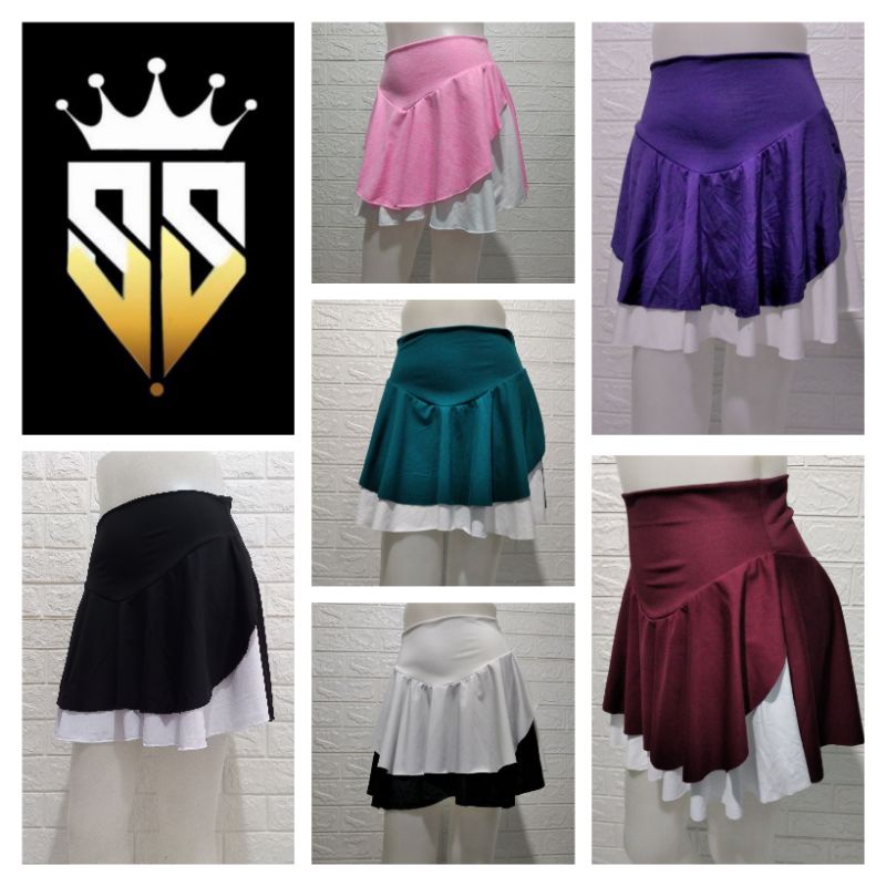 Jual Rok Mini Flare Susun 2 Kombinasi Warna || Rok Senam Original ...