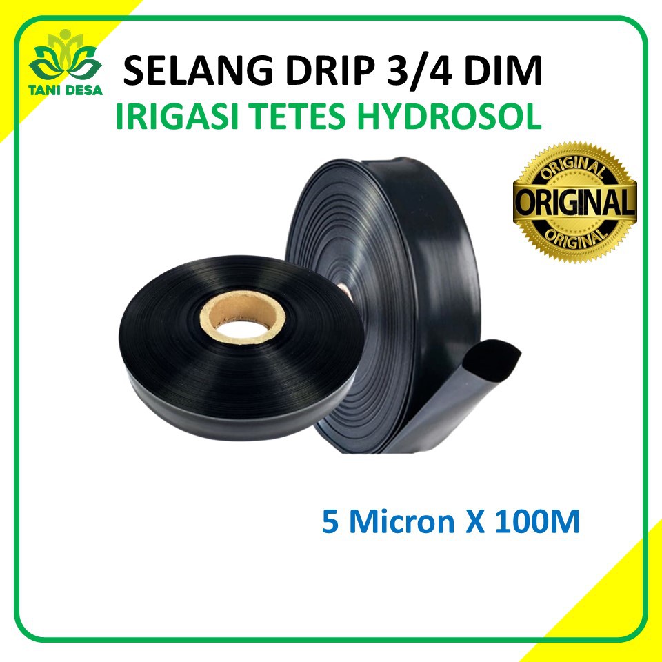 Selang Drip Irigasi 5 Micron x 100 Meter - Pipa 3/4 dim