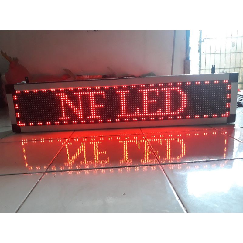 Jual lampu led running text dua sisi 100 x 20 outdoor bolak balik ...