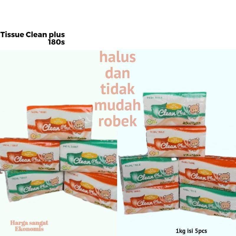 Jual Tisu Clean Plus 180s / tisu wajah / tisu murah berkualitas ...