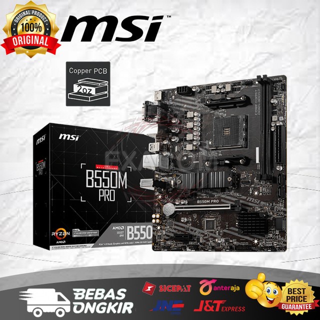 Jual Motherboard MSI B550M Pro (AM4, B550, DDR4) | Shopee Indonesia