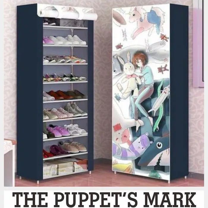 Jual Rak Sepatu Kain Motif 9 tingkat - THE PUPPET'S MARK | Shopee Indonesia