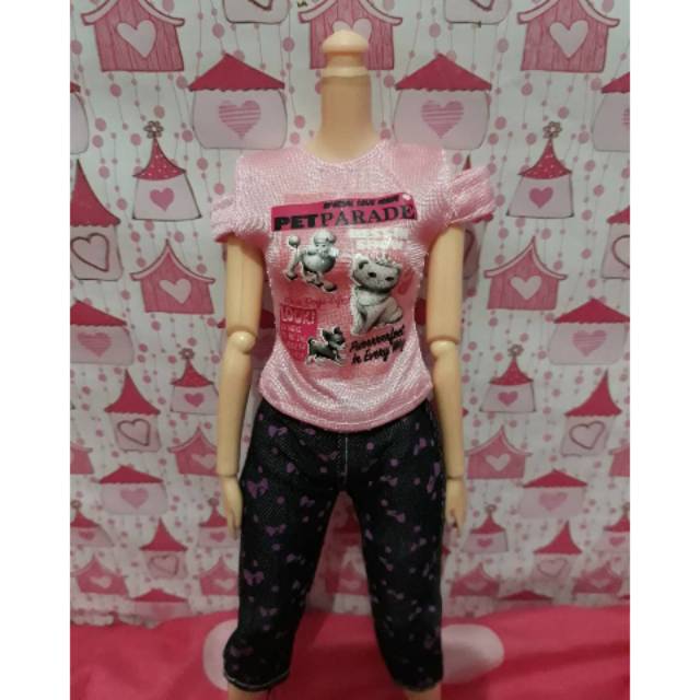 Jual Baju Barbie Celana Barbie Plus Ikat Pinggang Baju Barbie Kece