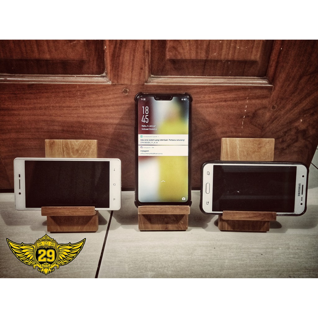 Jual Stand Hp Kayu Universal Smartphone Wood Stand Dudukan Hp Kayu