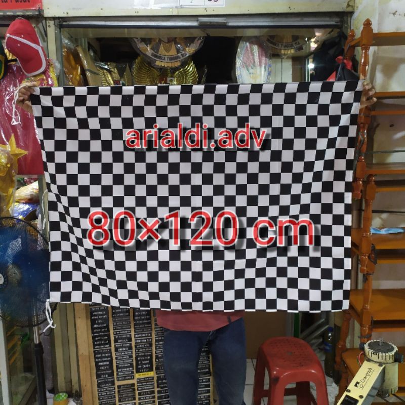 Jual bendera start finish ukuran 80×120 cm | Shopee Indonesia