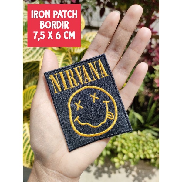 Jual ( Tinggal Setrika ) Iron Patch Bordir Nirvana Patch Iron Bordil ...