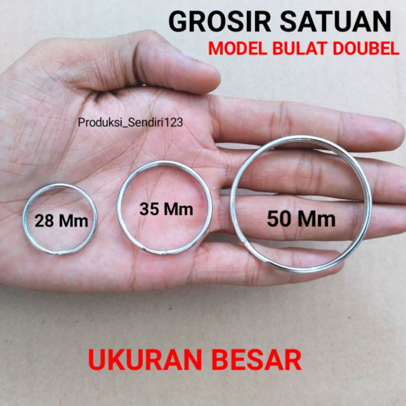 Jual Ring Ganci Double Ring Gantungan Kunci Satuan Ring Bulat Ukuran