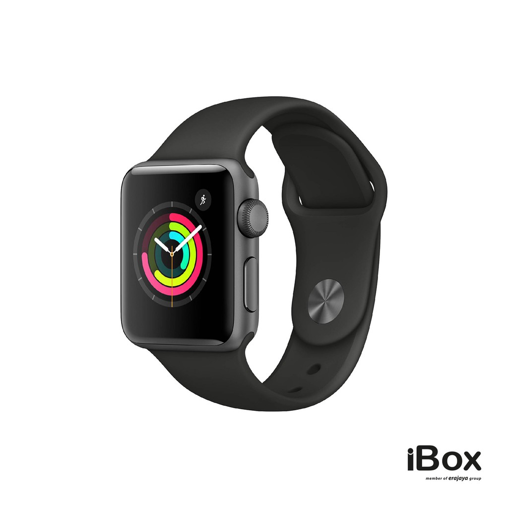 Jual Apple Watch Series 3 38mm GPS Space Grey Black Sport Band Shopee Indonesia